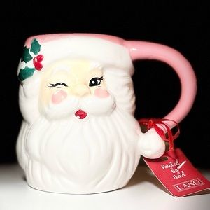 LANG HOLIDAY Pink Santa Claus Christmas Mug